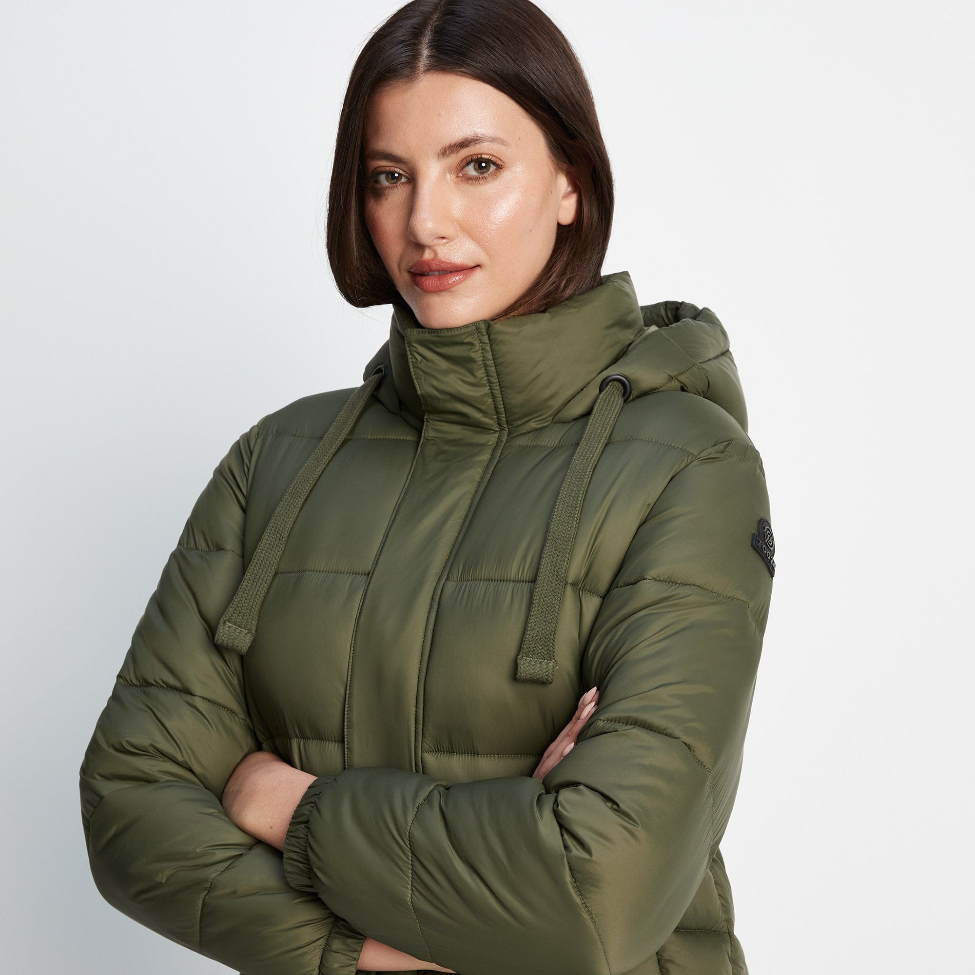 TOG24 Cautley Womens Long Padded Jacket Chunky Quilted Hooded Coat ...