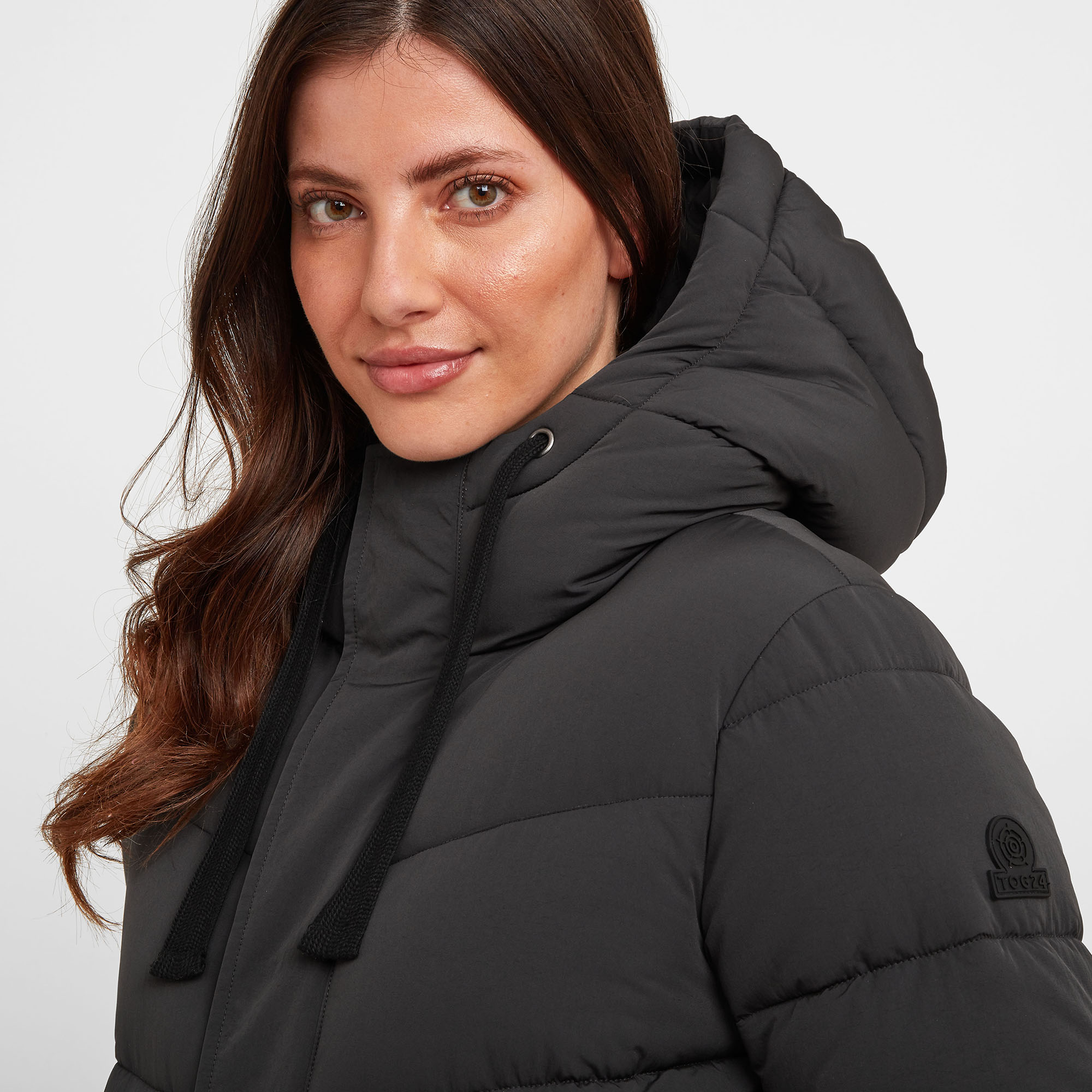 TOG24 Raleigh Womens Extra Long Quilted Ultra Warm Puffer Jacket Winter ...