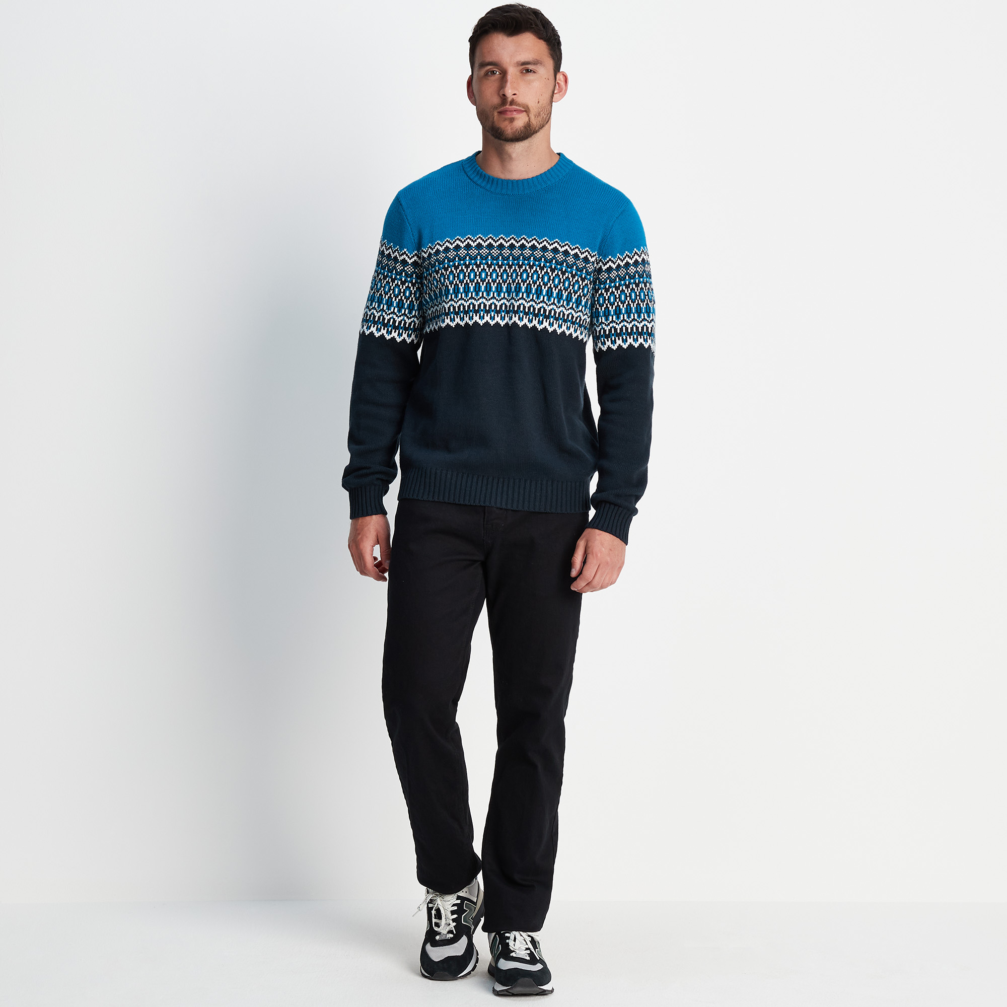 TOG24 Waylon Mens Knitted Jumper Fairisle pattern Knitwear Christmas