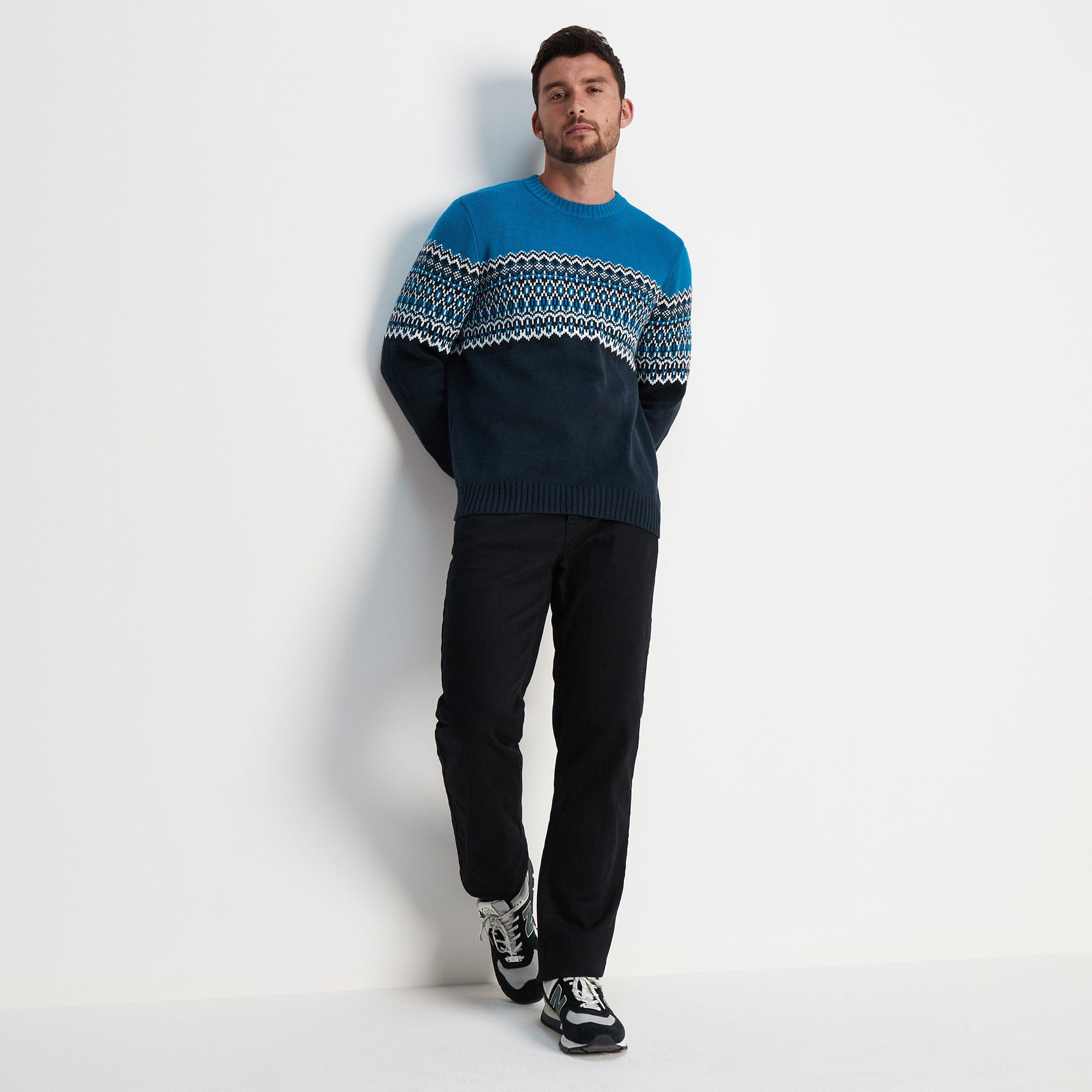 TOG24 Waylon Mens Knitted Jumper Fairisle pattern Knitwear Christmas
